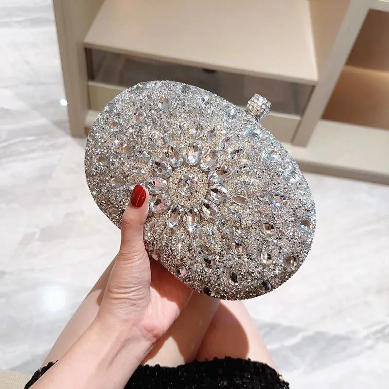 Luxury Crystal Diamond Women Clutch Evening Bag Wedding Crystal Ladies Purse Female Sparkly Wallet for Wedding Party