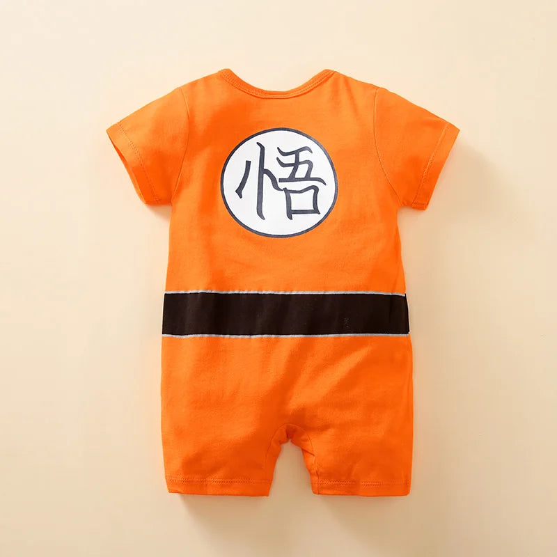 0-18 Baby Jumpsuit Anime Style Handsome Role-Playing Cotton Comfortable And Soft Summer Round Neck Short Sleeved Newborn Clothes