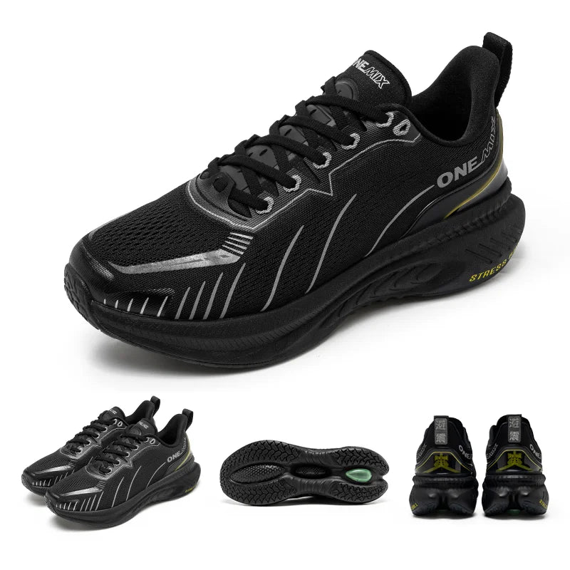 ONEMIX New Cushioning Running Shoes For Men Suitable Heavy Runners Lace Up Sports Women Non-slip Outdoor Athletic Male Sneakers