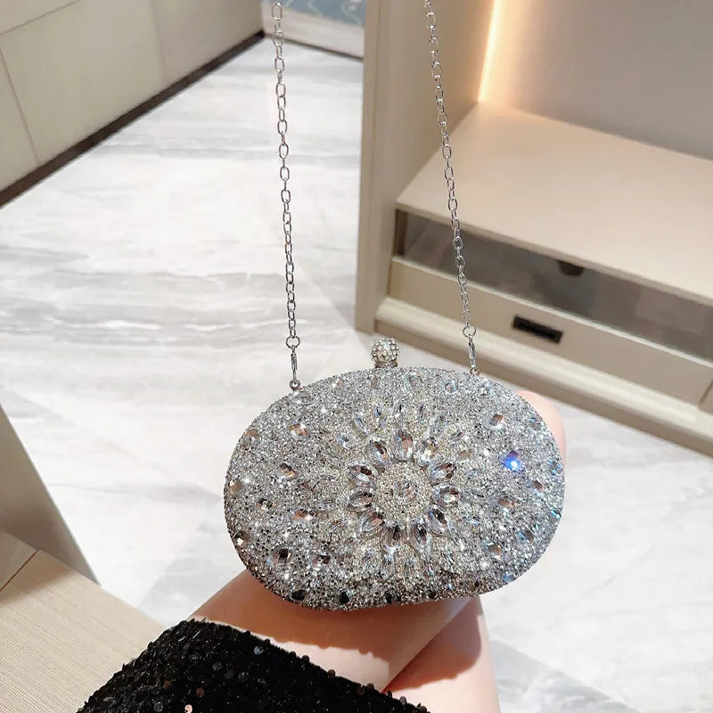 Luxury Crystal Diamond Women Clutch Evening Bag Wedding Crystal Ladies Purse Female Sparkly Wallet for Wedding Party