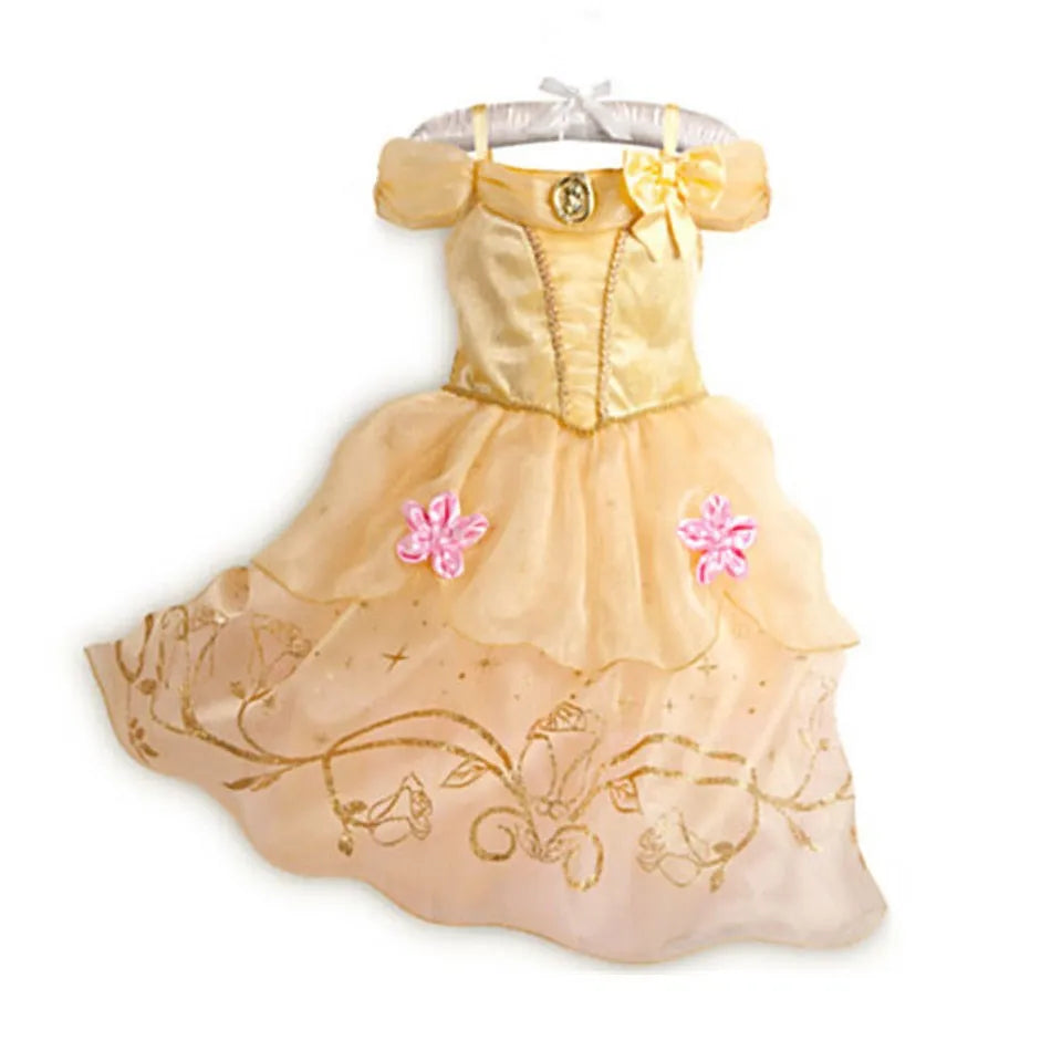 Kids Princess Costume Children Elsa Anna Halloween Dress Girl Jasmine Moana Dinner Dress Rapunzel Mermaid Pageant Disguise 3-10Y