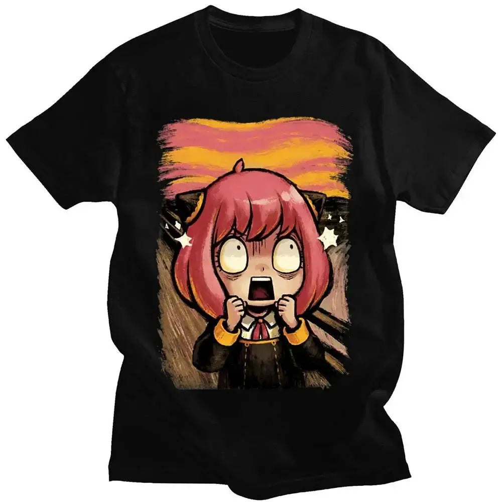 Japanese Anime Spy X Family Anya Forger Graphic Print T Shirt Streetwear Men Women Fashion Short Sleeve Plus Size Unisex T Shirt