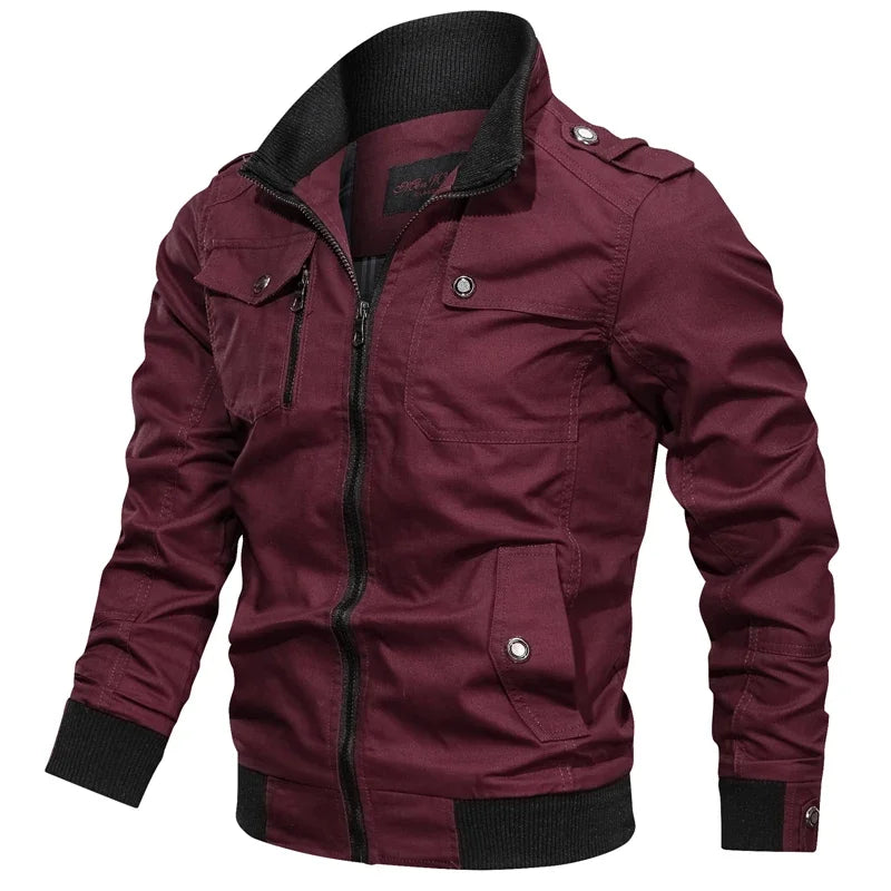 2023 New Spring Autumn Brand Fashion Men's Jacket Casual Jacket Outdoor Sports Jacket Spring and Autumn Military Motorcycle Coat