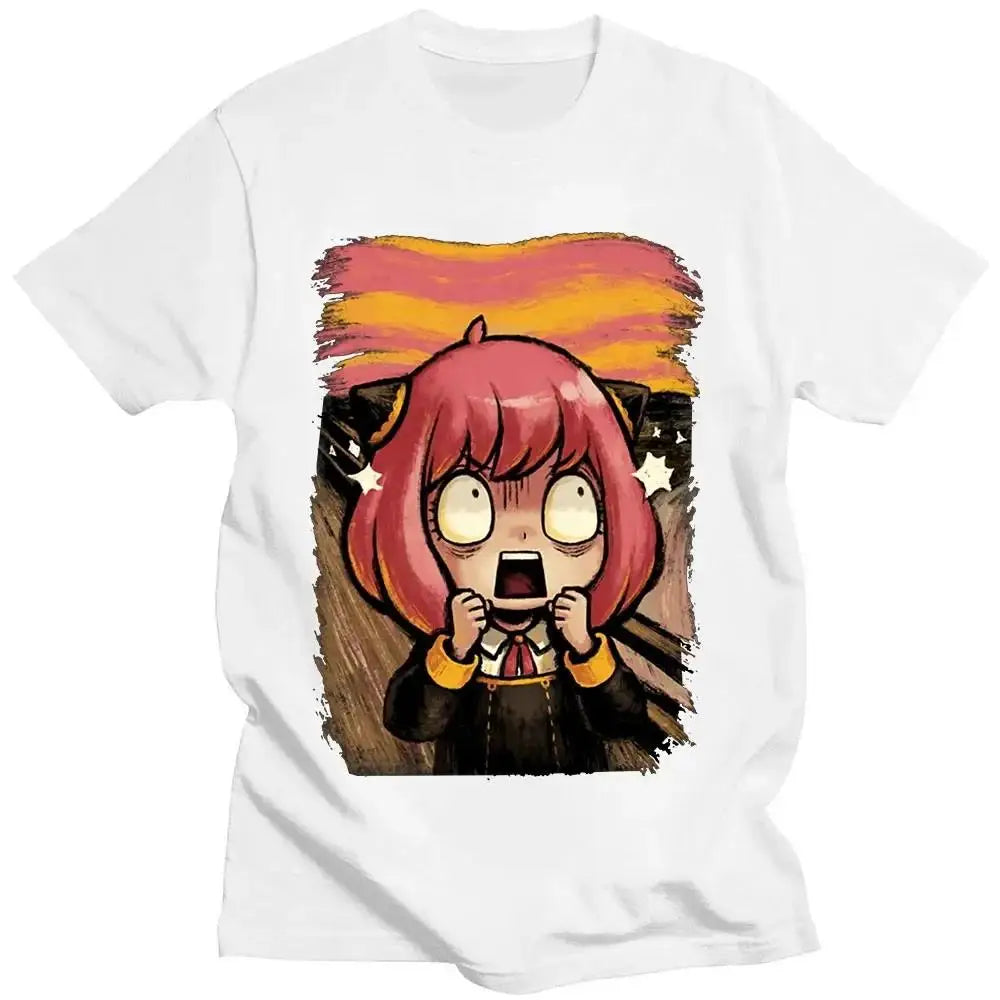 Japanese Anime Spy X Family Anya Forger Graphic Print T Shirt Streetwear Men Women Fashion Short Sleeve Plus Size Unisex T Shirt